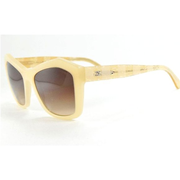 CHANEL 5296 1486/s5 Beige Lace Frame /Brown Gradient Lens - Picture 1 of 5